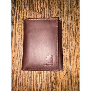 Carhartt leather wallet brown men's